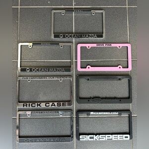 Set of 7 License Plate Covers.